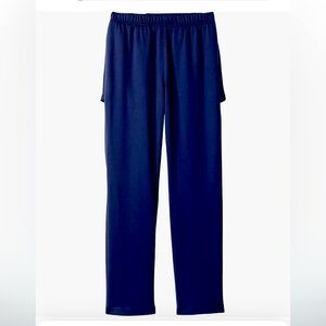Women’s Self Dressing Open-Back Adaptive Soft Knit Pant (Navy Blue)
